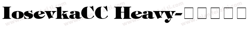 IosevkaCC Heavy字体转换